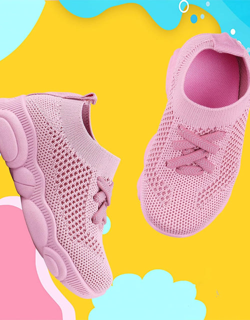 Load image into Gallery viewer, Baby First Walking Shoes 1-4 Years Kid Shoes Trainers Toddler Slip on Infant Waves Shoes Boys Girls Cotton Mesh Breathable Sneakers Outdoor
