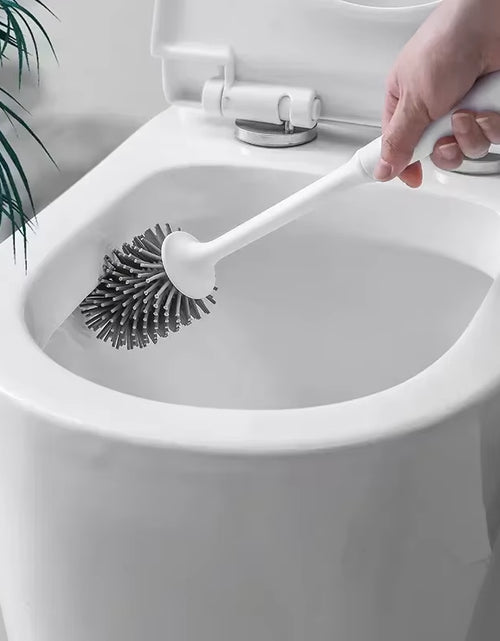 Load image into Gallery viewer, TPR Silicone Head Toilet Brush Wall Mounted Cleaning Brush Long Handle Toilet Brush Bathroom Accessories Sets Tools
