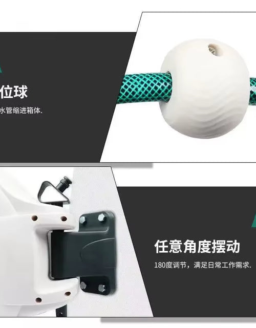 Load image into Gallery viewer, 10/20M Automatic Rewind Hose Reel with 7 Pattern Hose Nozzle Water Hose Reel Slow Return System for Car Garden

