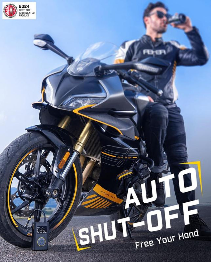 Portable Tire Inflator: Smart ON/OFF Hose Design