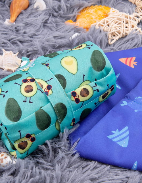 Load image into Gallery viewer, BABY 2Pcs Cloth Diaper Wet Dry Bags Waterproof Reusable with Two Zippered Pockets Travel Beach Pool Daycare Soiled Baby Items Yoga Gym Bag for Swimsuits or Wet Clothes LZX4344
